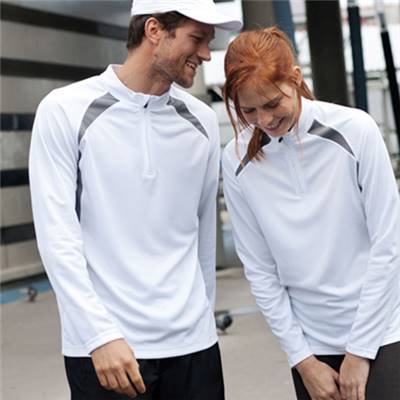Long Sleeve Performance Zip Neck T-shirt KARIBAN SPORT
