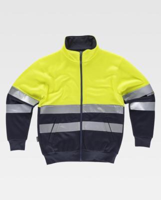 sweat-shirt  capuche ambulancier fluo brodé coeur ambulancier + croix
