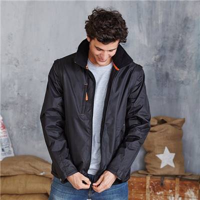 blouson manches démontables, capuche, brodé coeur